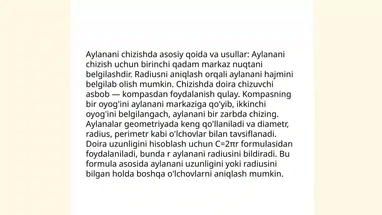 Boshlang'ich sinflarda aylana va doira mavzusi 4