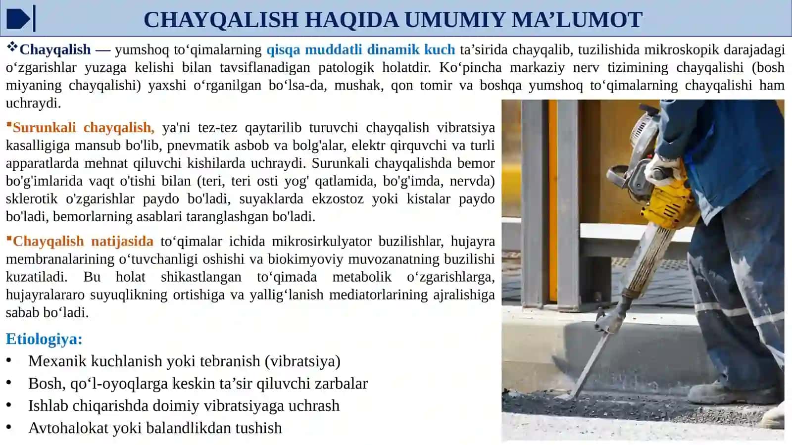 Yumshoq to‘qimalarning yopiq shikastlanishi haqida umumiy tushuncha 4