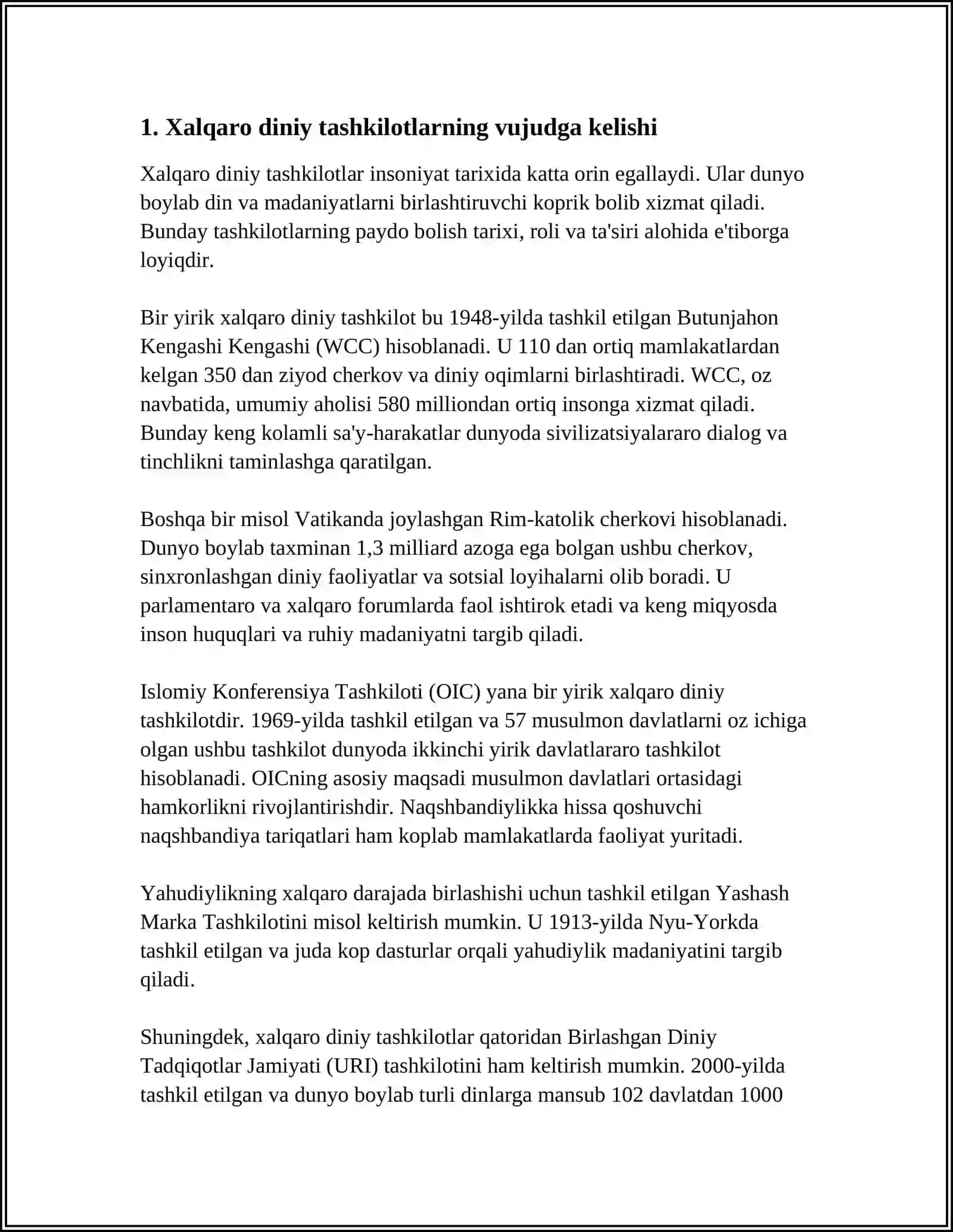 Xalqaro diniy tashkilotlarning faoliyati 4