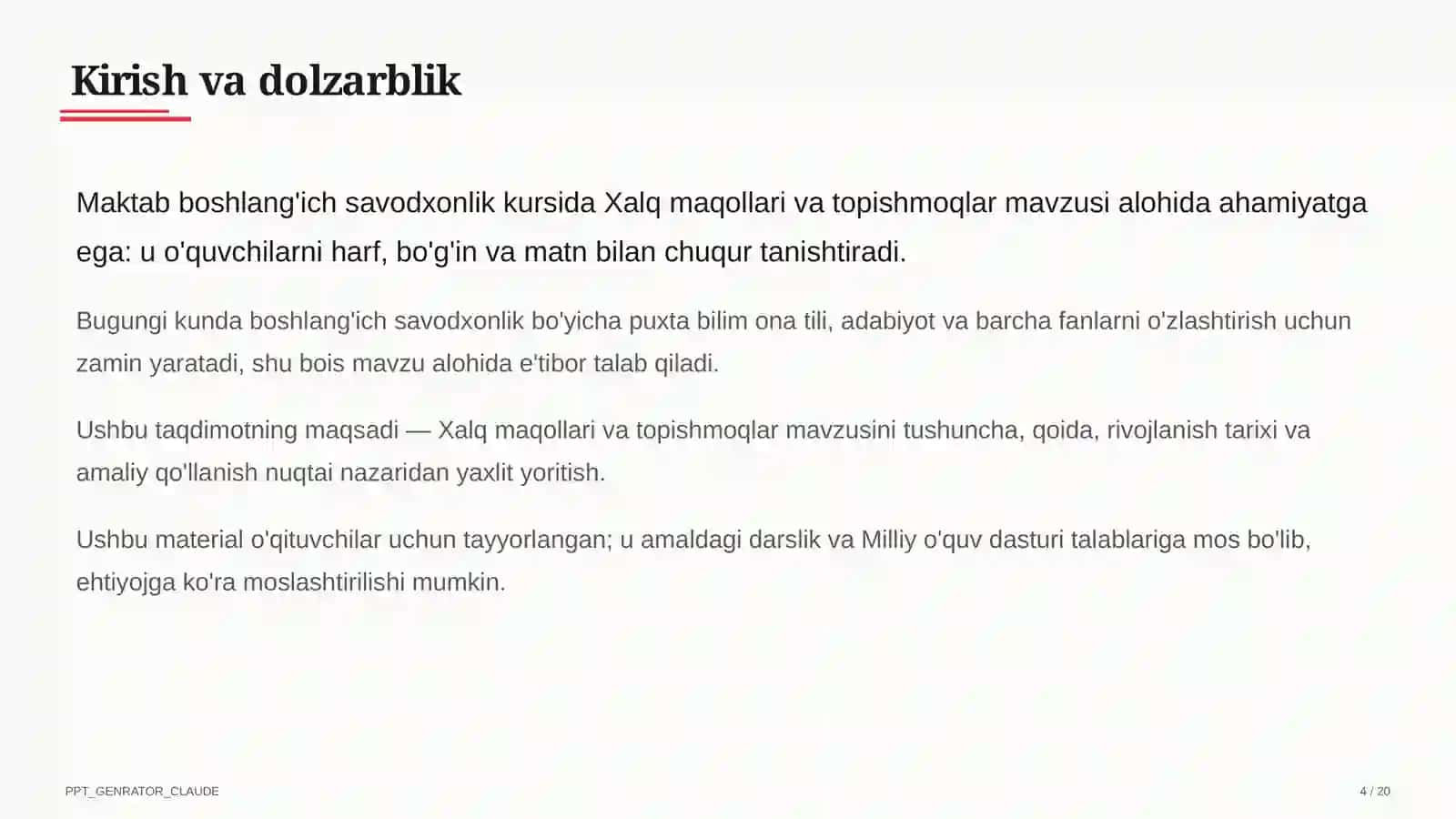 Xalq maqollari va topishmoqlar (2-sinf) 4