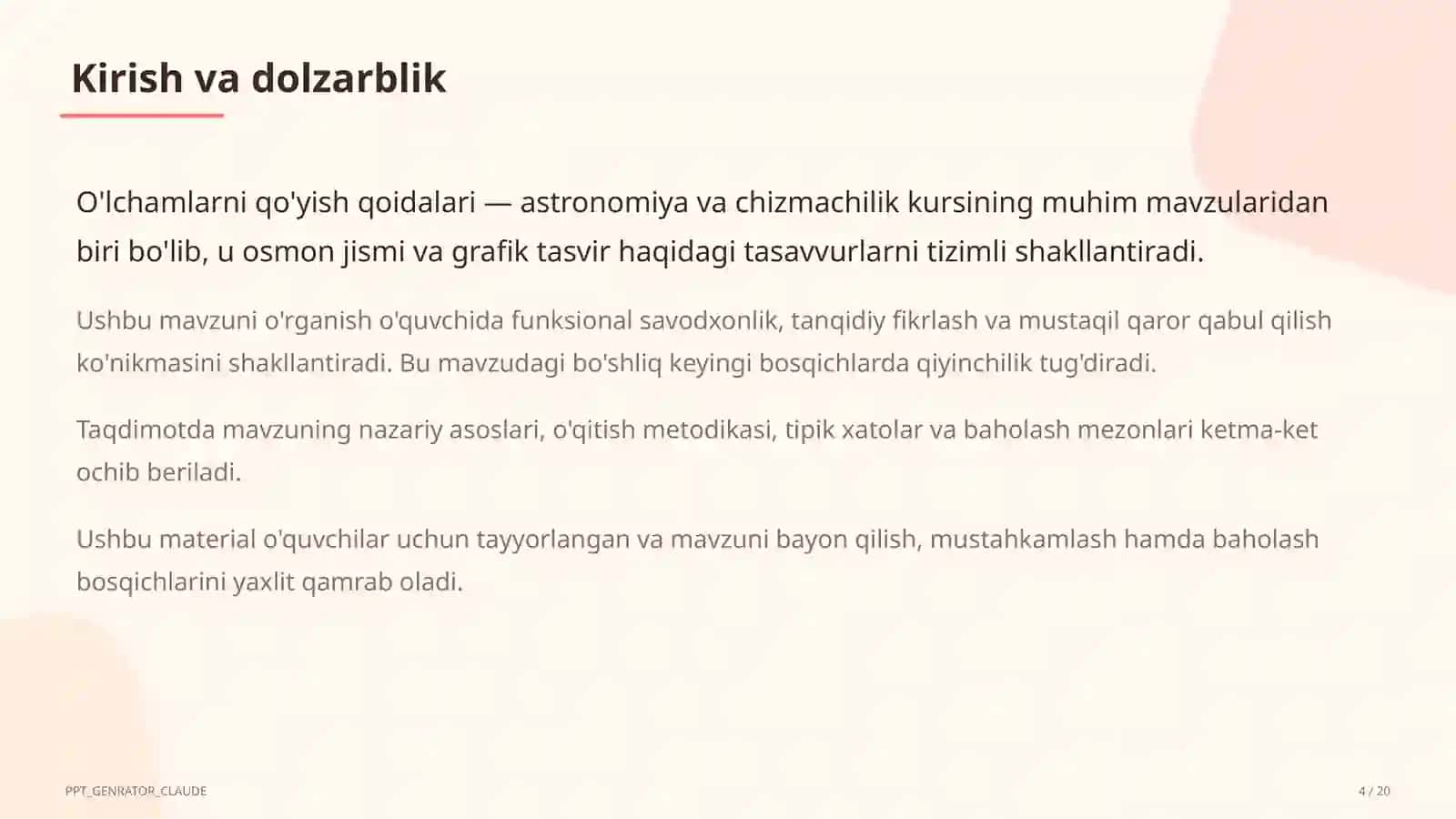 O'lchamlarni qo'yish qoidalari (8-sinf) 4
