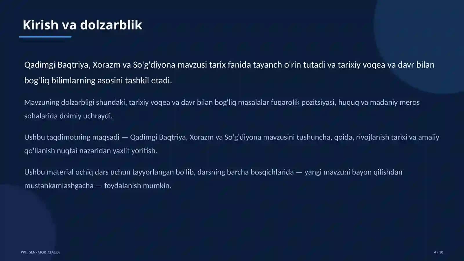 Qadimgi Baqtriya, Xorazm va So'g'diyona (6-sinf) 4