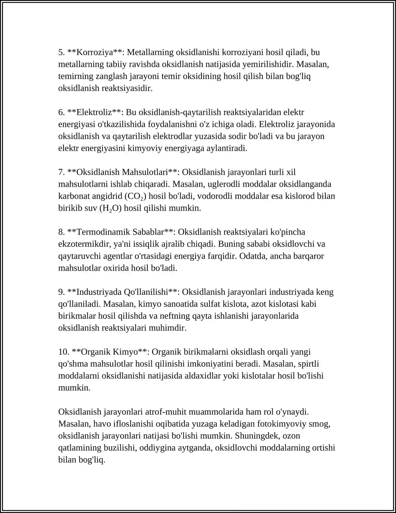 OKSIDLANISH QAYTARILISH REAKSIYALARI 4
