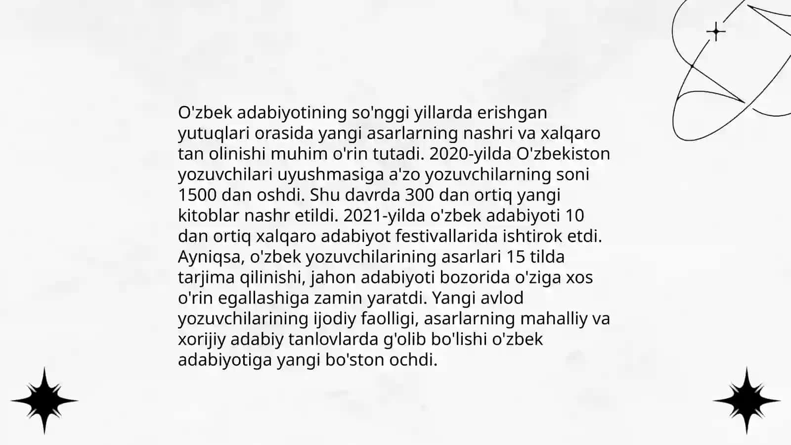 Mustaqillik yillarida O'zbekistondagi ma'naviy madaniy taraqqiyot 4