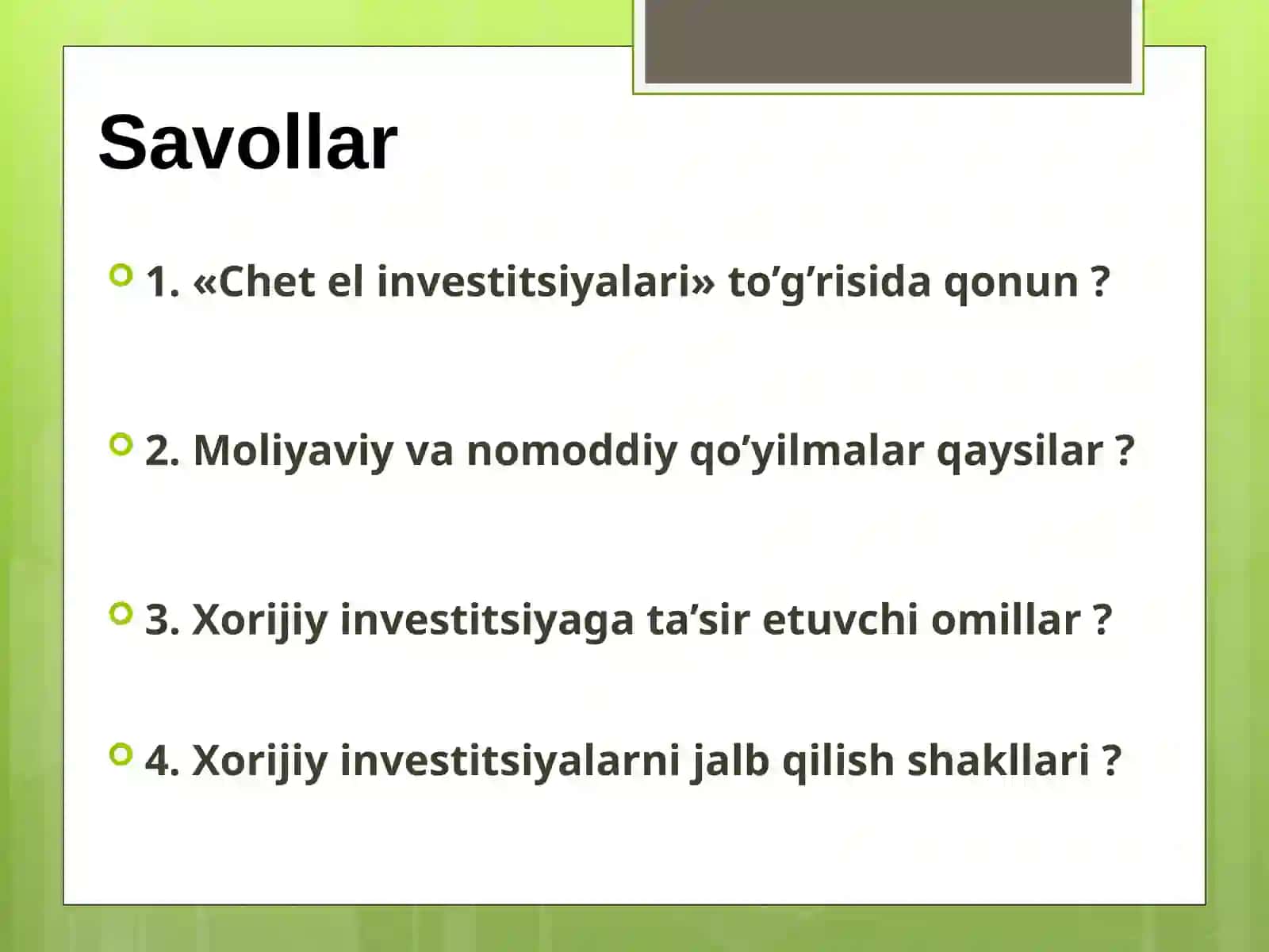 Chet elInvestitsiyalari-qonunchilik 4