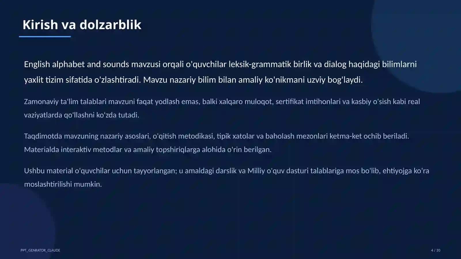 Ingliz tili (1–11) 4