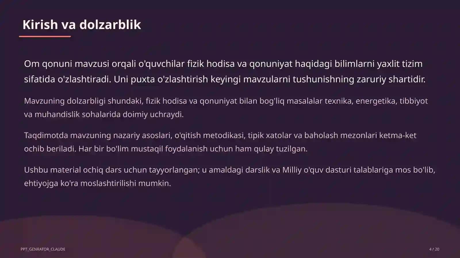 Om qonuni (8-sinf) 4