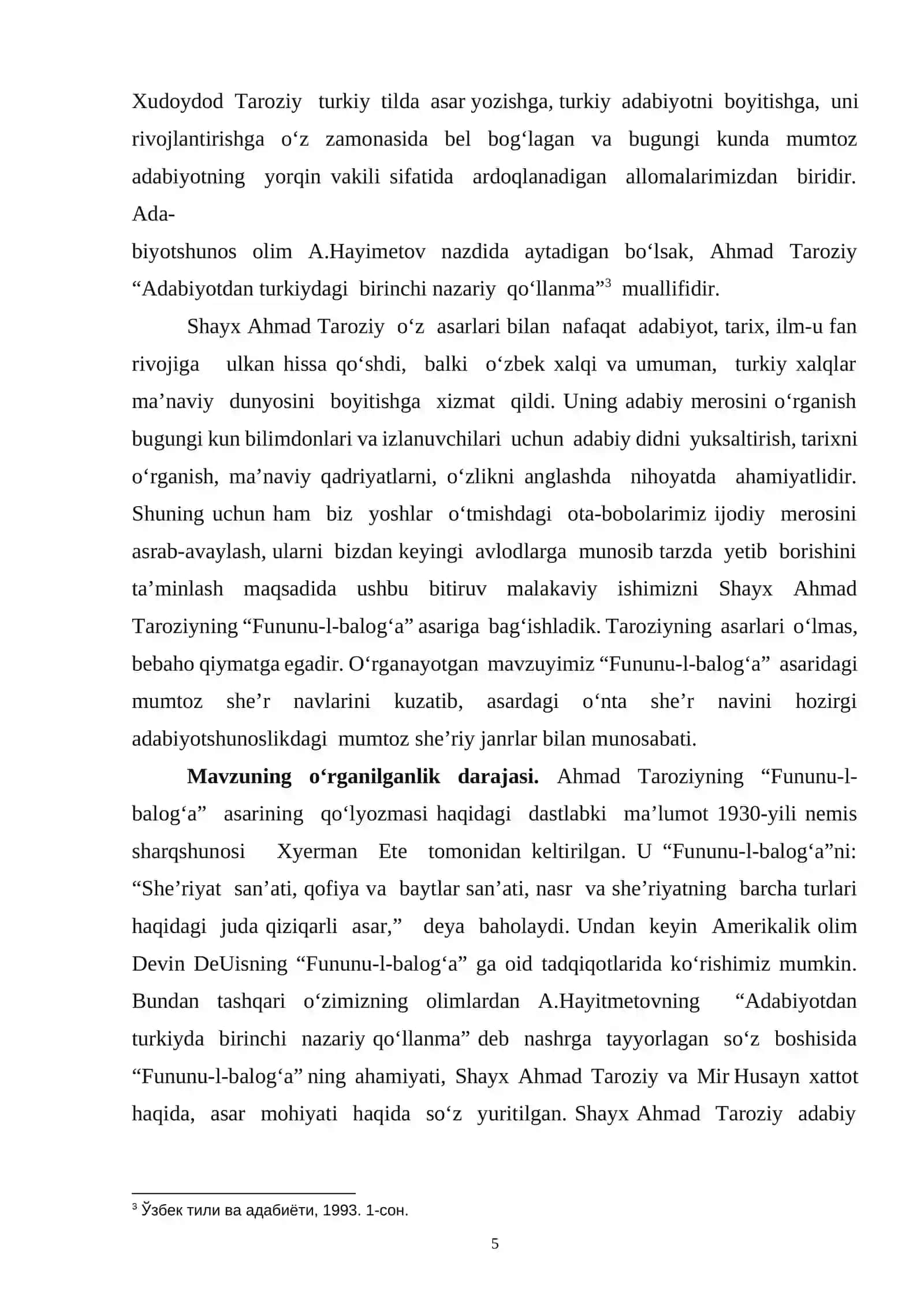 Ahmad Taroziy “Fununu-l-balogʻa”  asari 4
