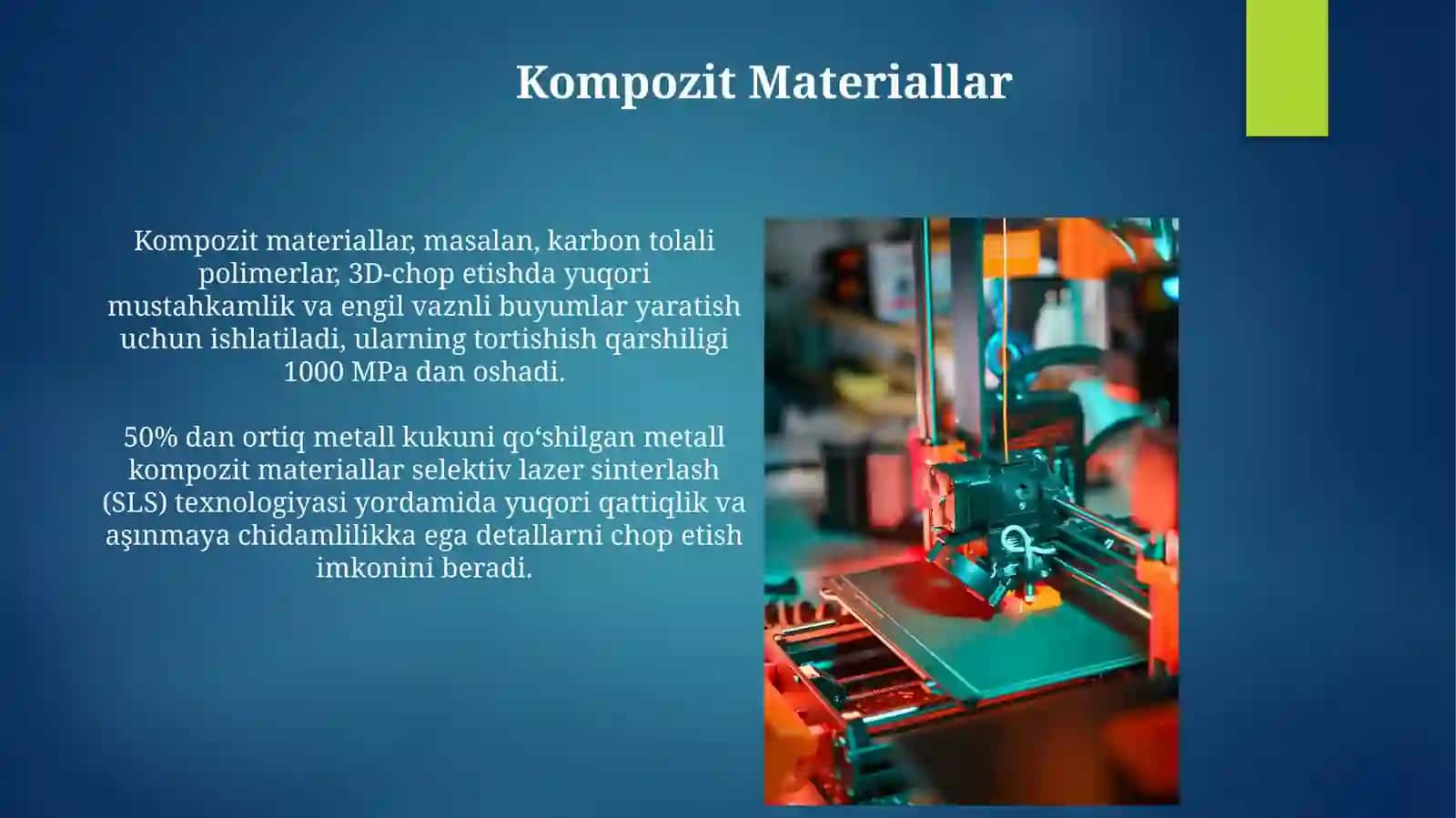 3D bosma materiallari va qo‘llanilishi 4
