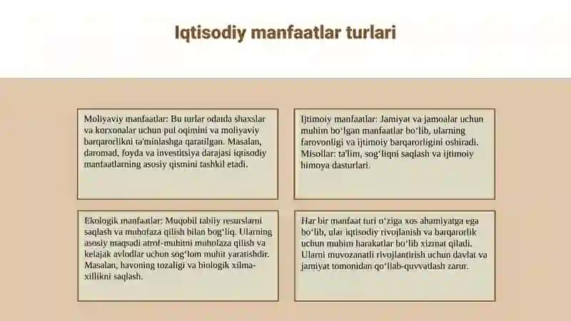 Iqtisodiy manfaat va rag‘bat mexanizimi.Mikroiqtisodiyot 4