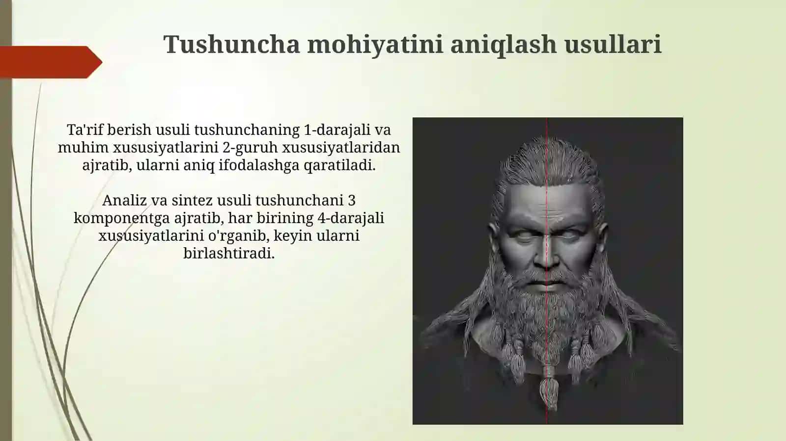 Tushuncha predmetining umumiy muhum belgilari aks ettiruvchi mantiqiy shakl 4