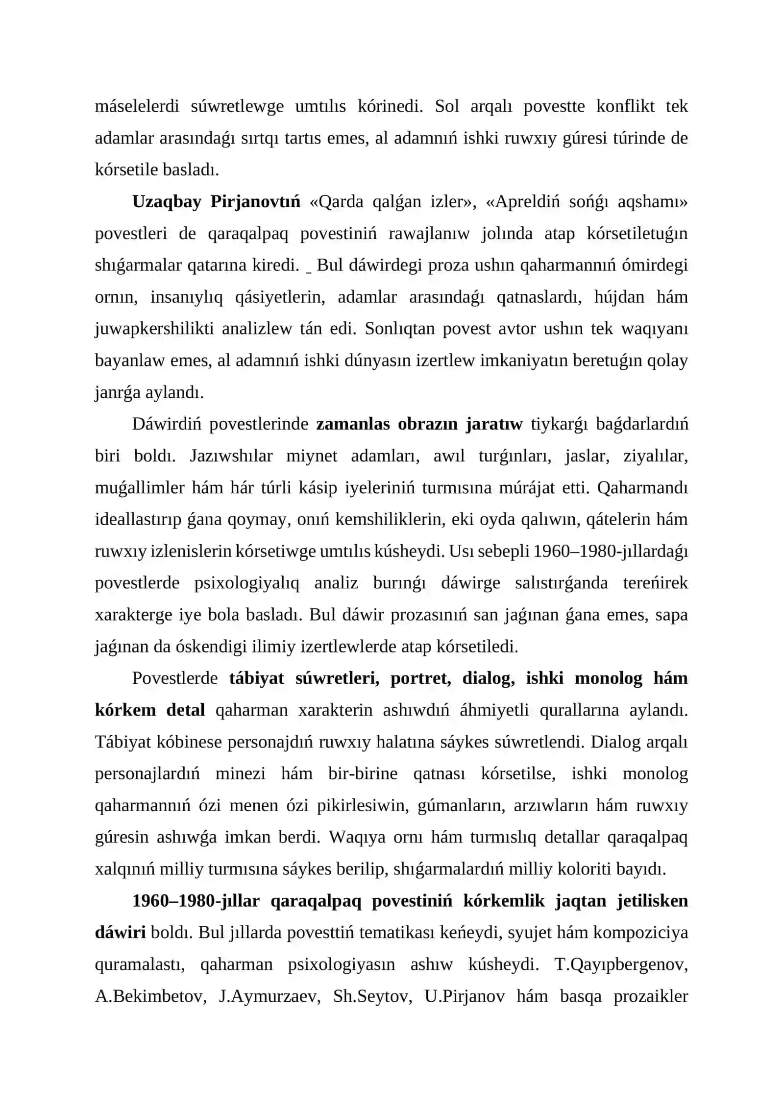 QARAQALPAQ POVESTLERI (G. Seytnazarov shıǵarmaları) 4