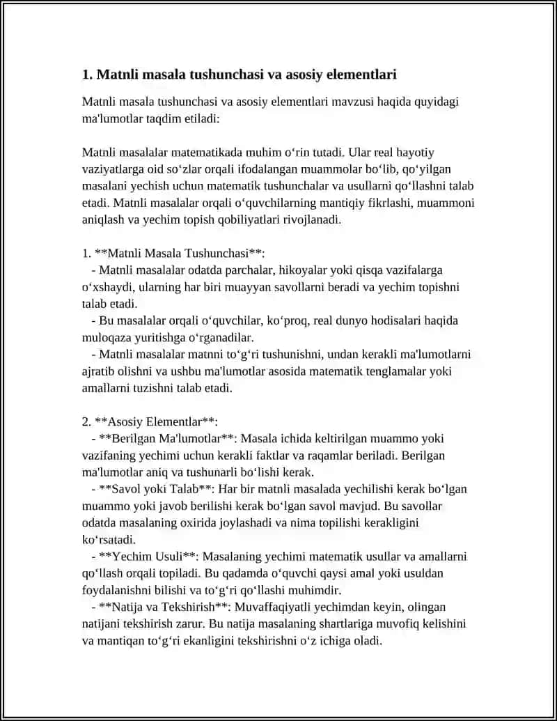 MATNLI MASALALAR YECHISH 4