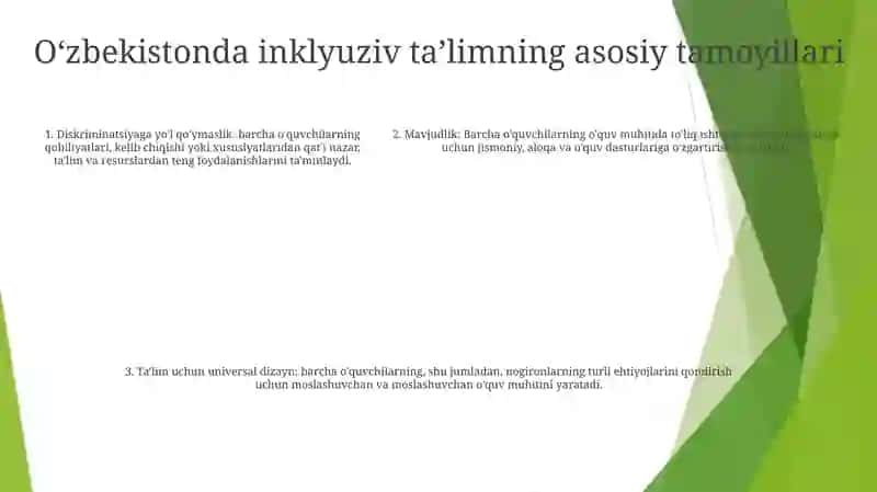 O‘Zbekistonda Inklyuziv Ta‘Limni Me‘Yoriy Xuquqiy Bazasini Taxlilqilish 4