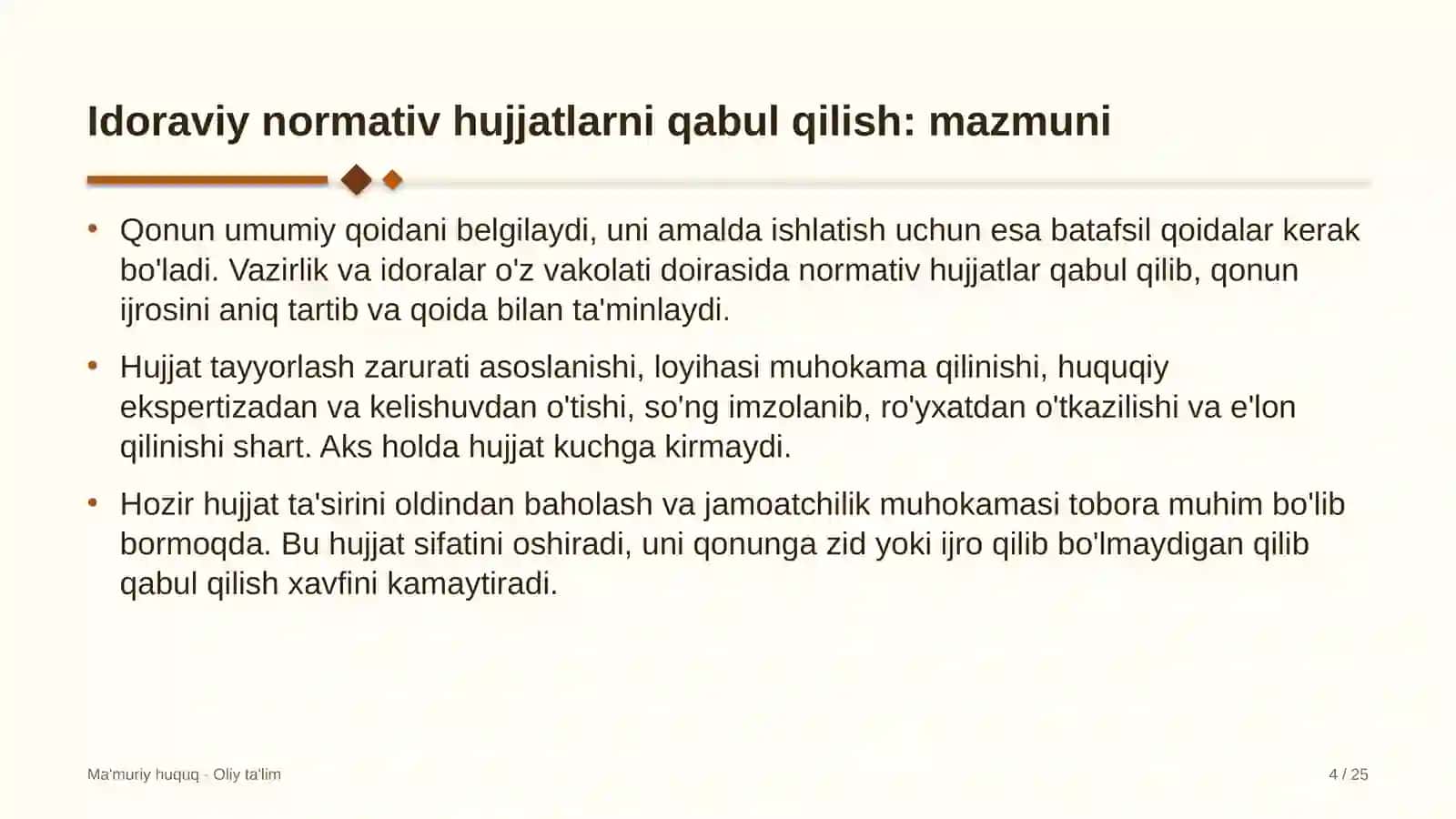 uy joy qurilishida idoraviy normativ huquqiy hujjatlarni qabul qilish 6280 4
