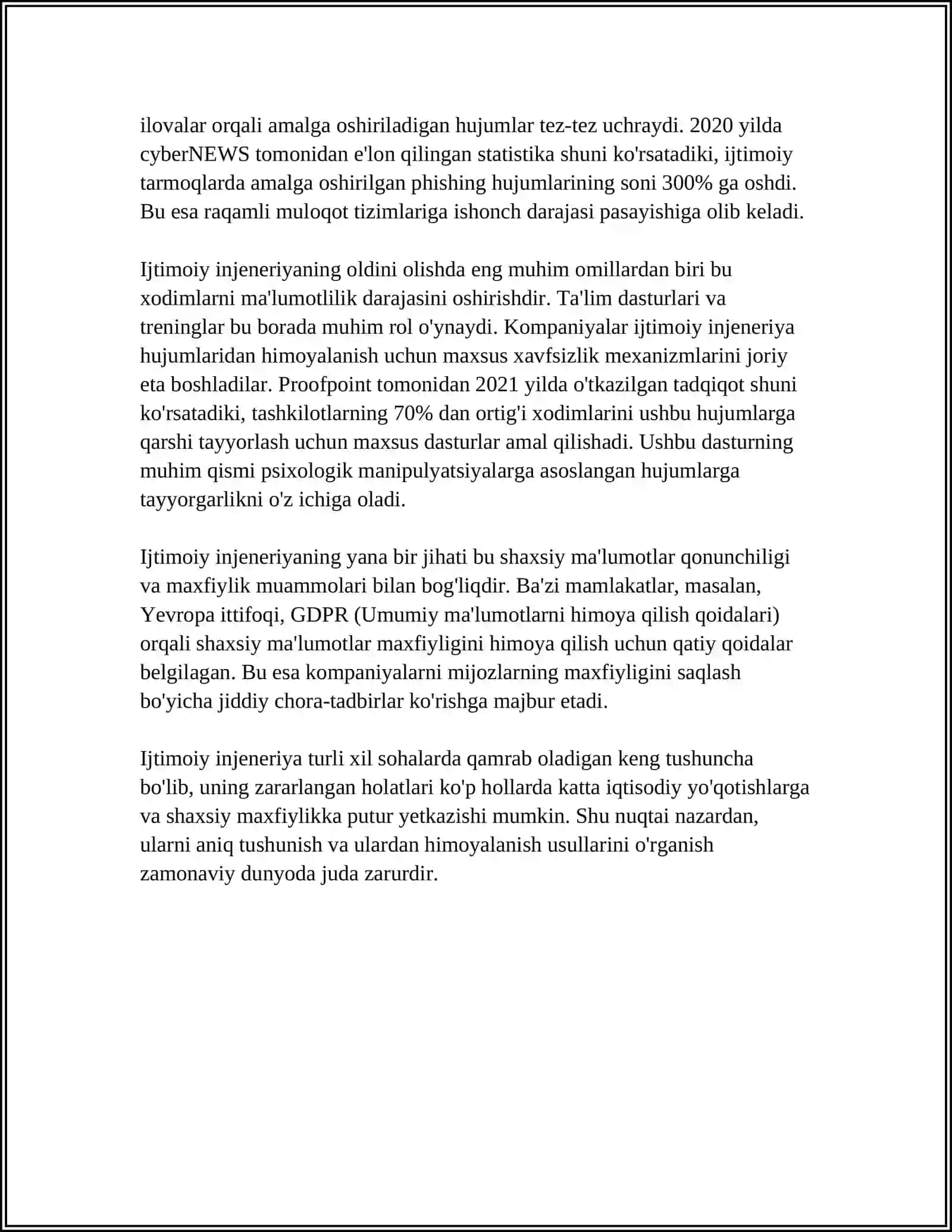 IJTIMOIY INJENERIYADA XUJUMLAR TAXLILI 4