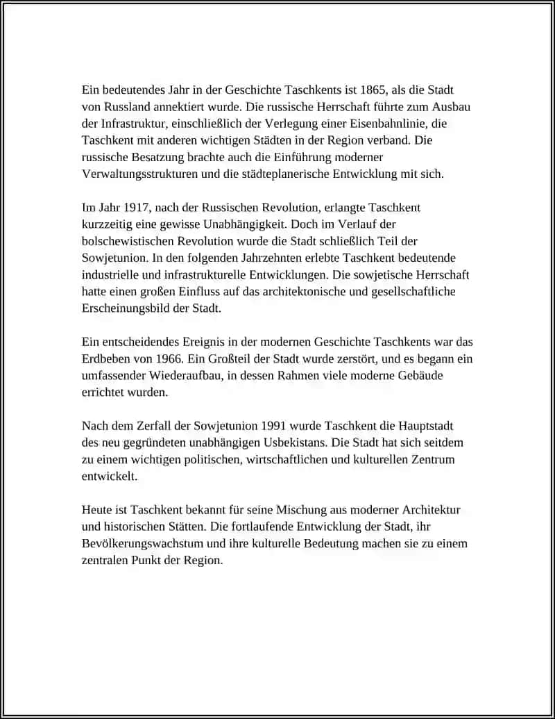 Geschichte von Taschkent 4