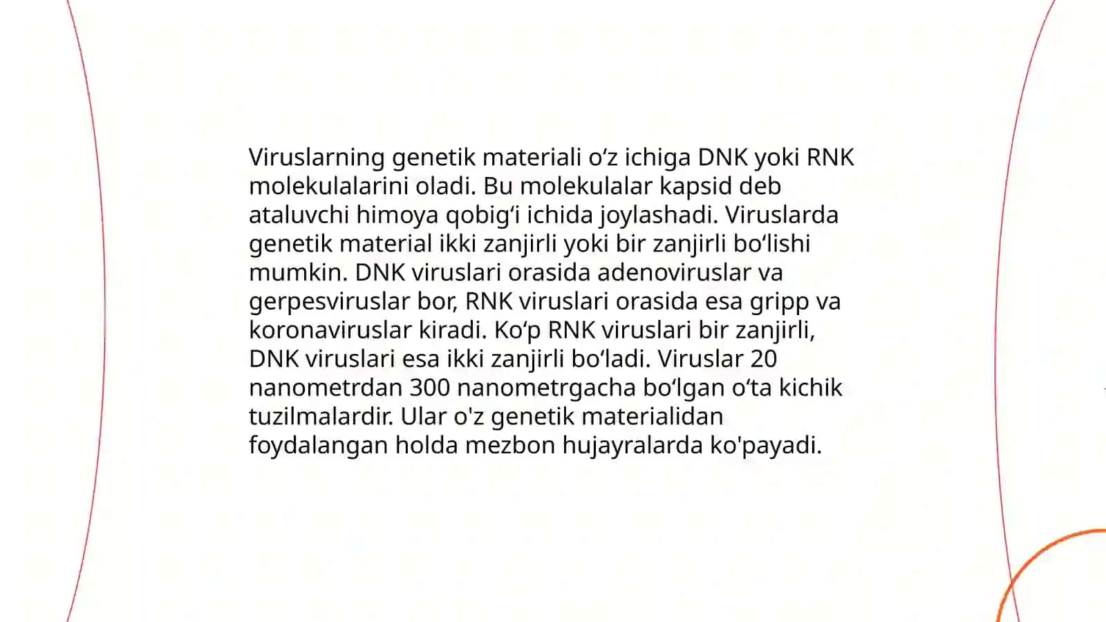 Viruslar,ularning oʻziga xos umumiy tuzulishi va farqlari 4