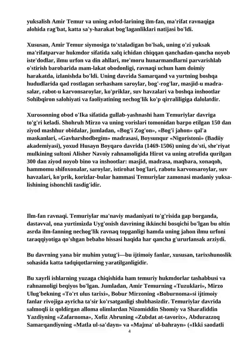 Madaniyatshunoslik fanidan sessiya oroliq nazorat ishi 4