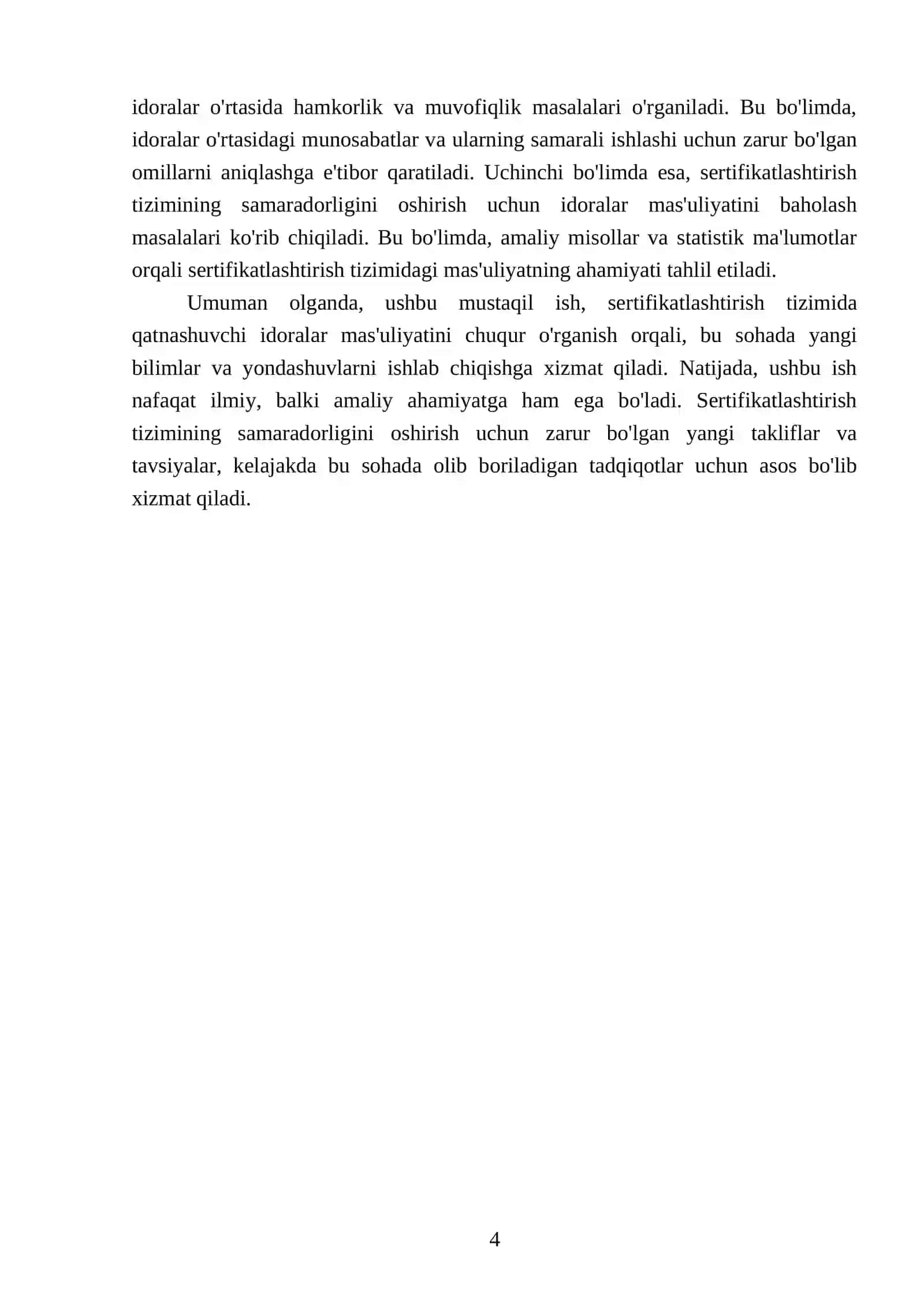 Sertifikatlashtirish tizimida qatnashuvchi idoralar mas'uliyati 4