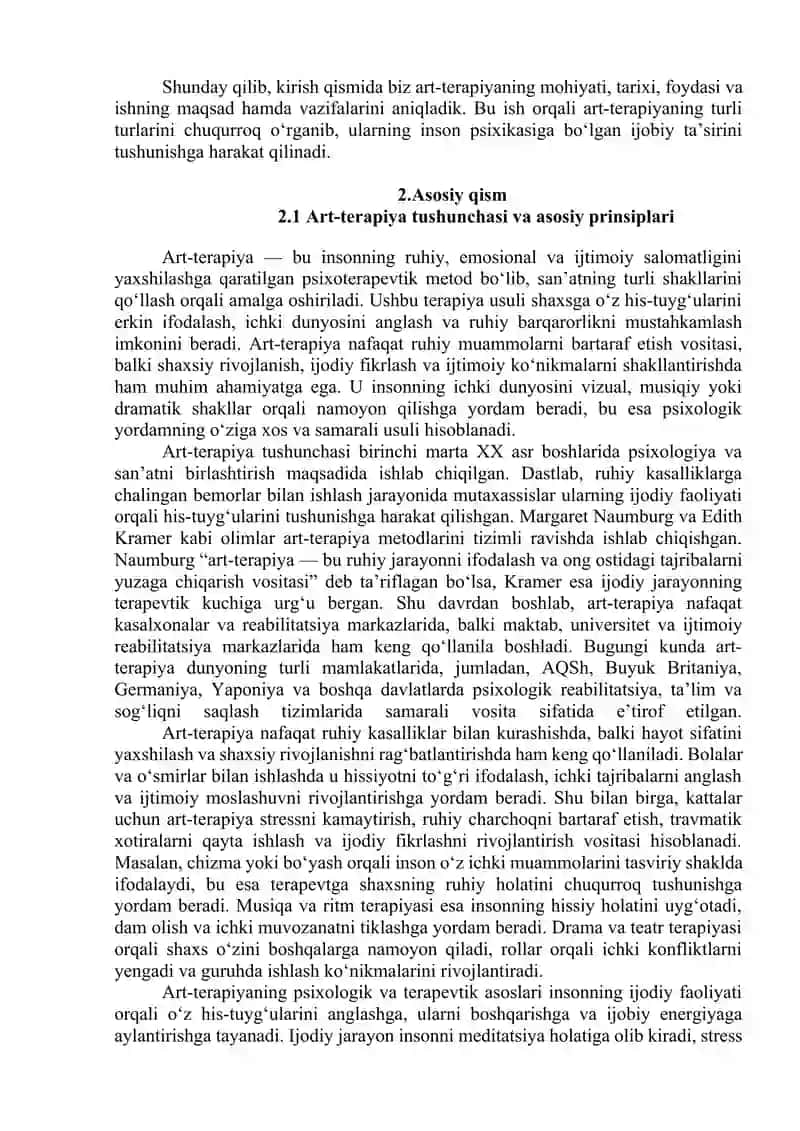 Art terapiya turlari 4