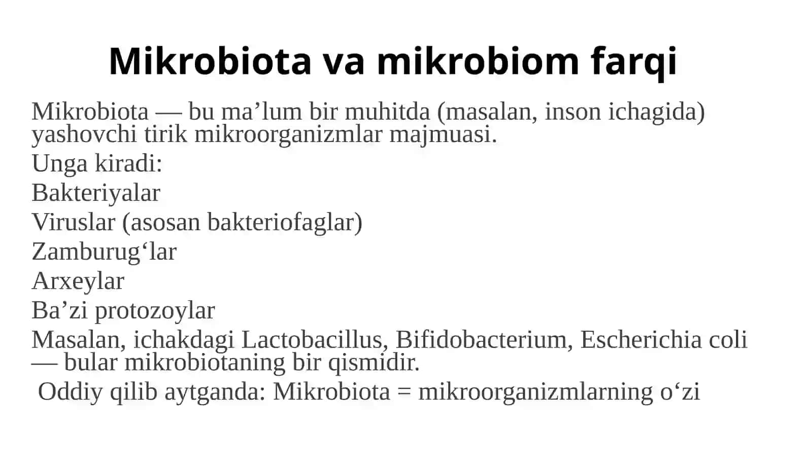 Mikrob floriyasi va uning odamga ta'sirini o'rganish 4