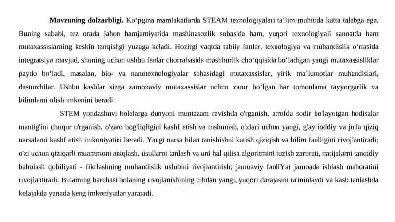 STEAM ta'limi tabiiy fanlar, Texnologiya, muhandislik, matematika, matematika fanlarini o'qitilishining integratsiyalashganligi. 4