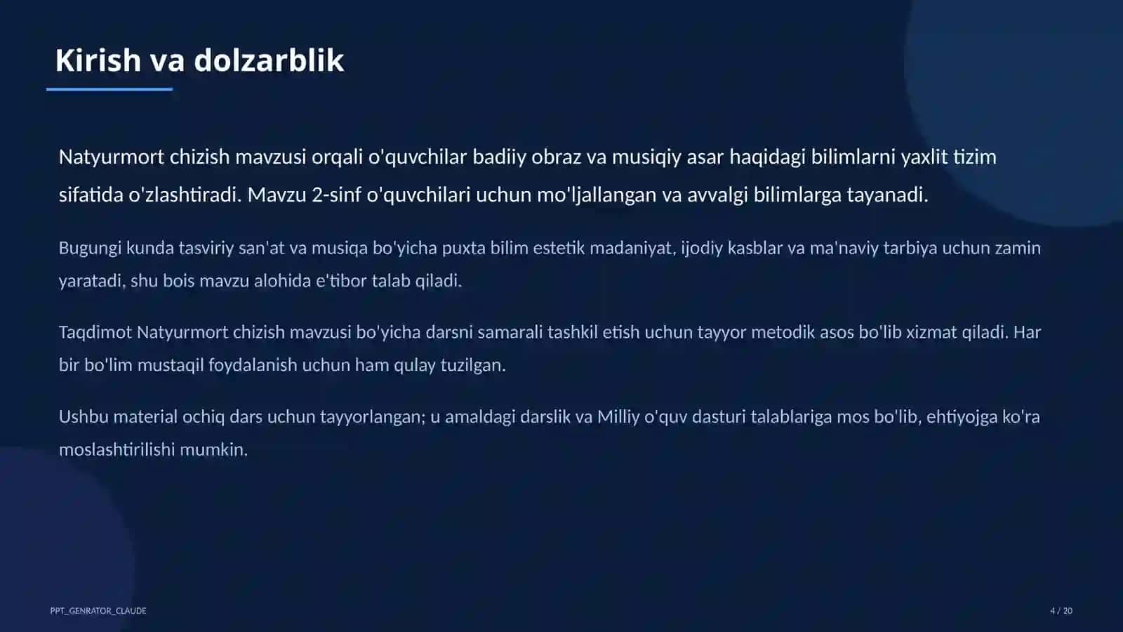 Natyurmort chizish (2-sinf) 4