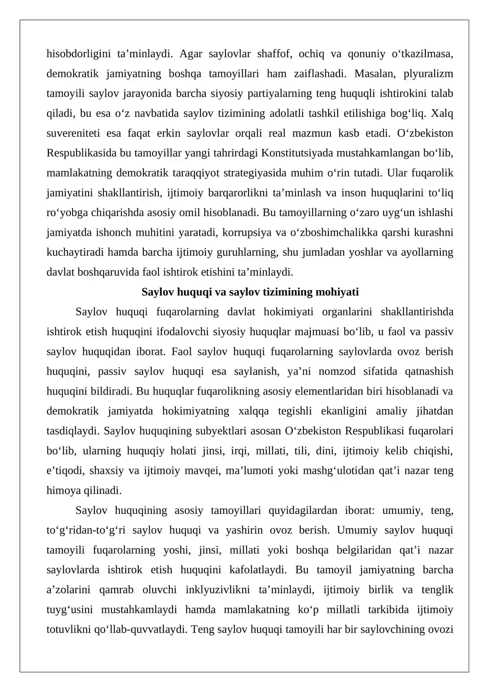Demokratik jamiyatda saylovlarning ahamiyati 4