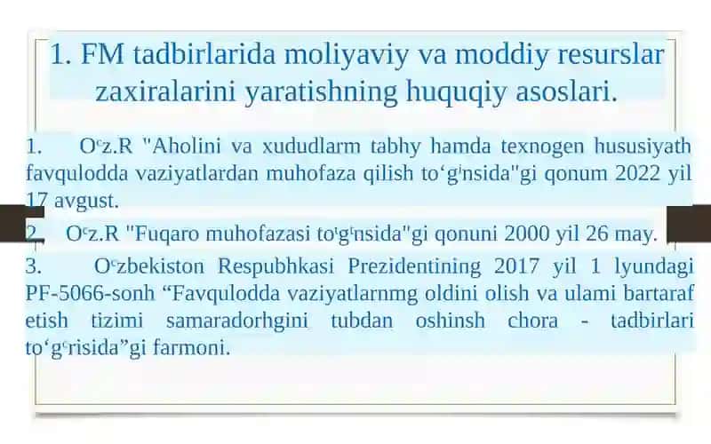 FAVQULODDA VAZIYATLARDA MODDIY-TEXNIKTAMINOTNITASHKIL ETISH 4