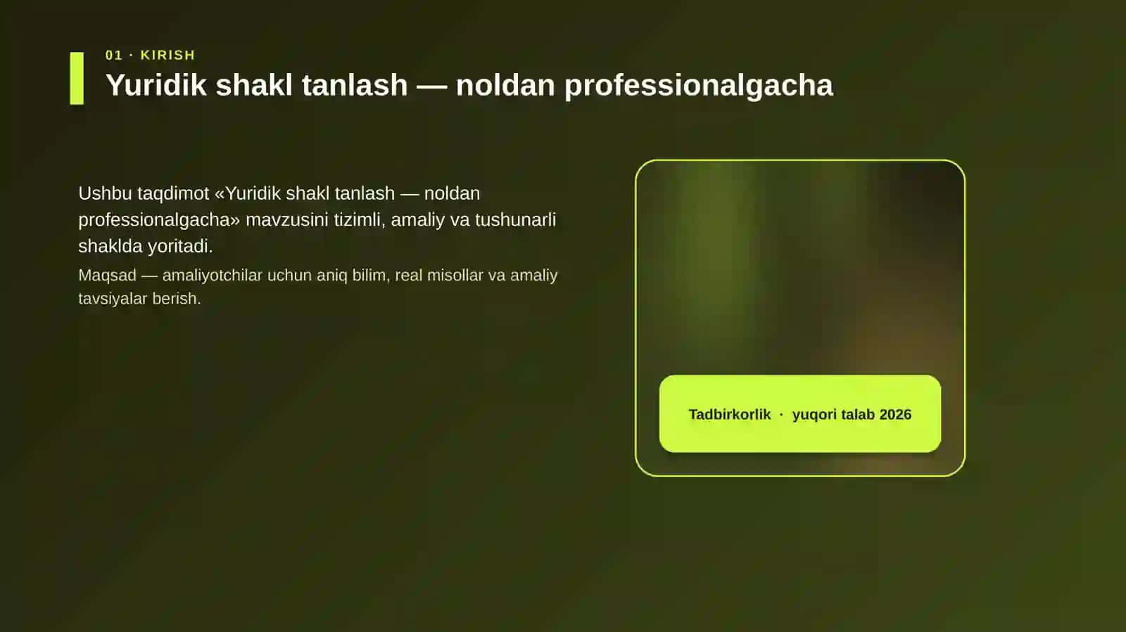 Yuridik shakl tanlash — noldan professionalgacha 4