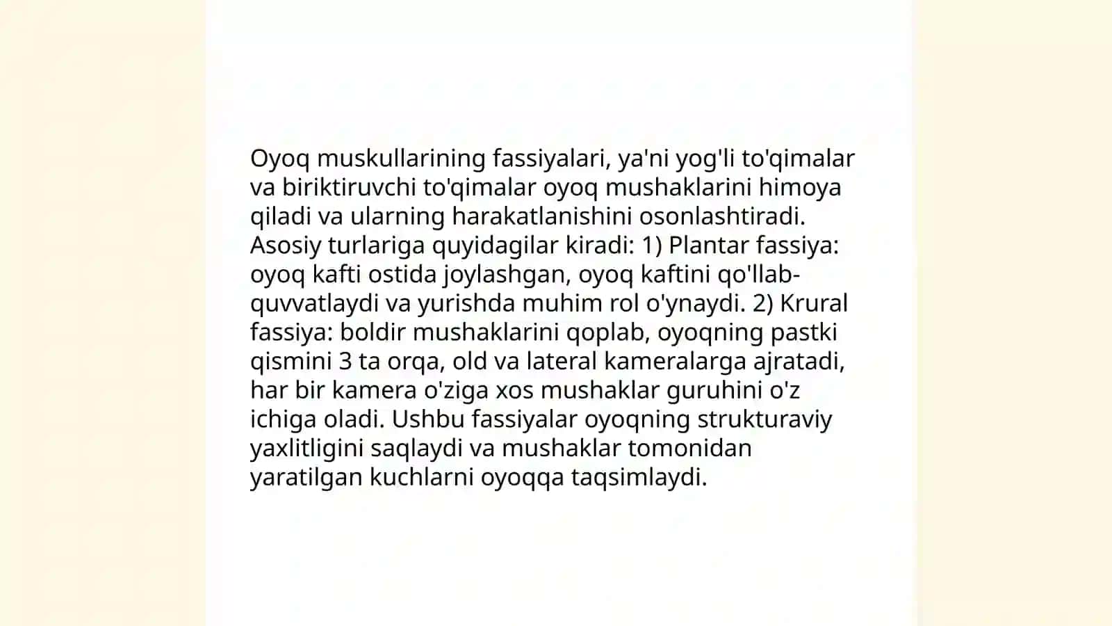 Qoʻl va oyoq muskullarining fassiyalari 4