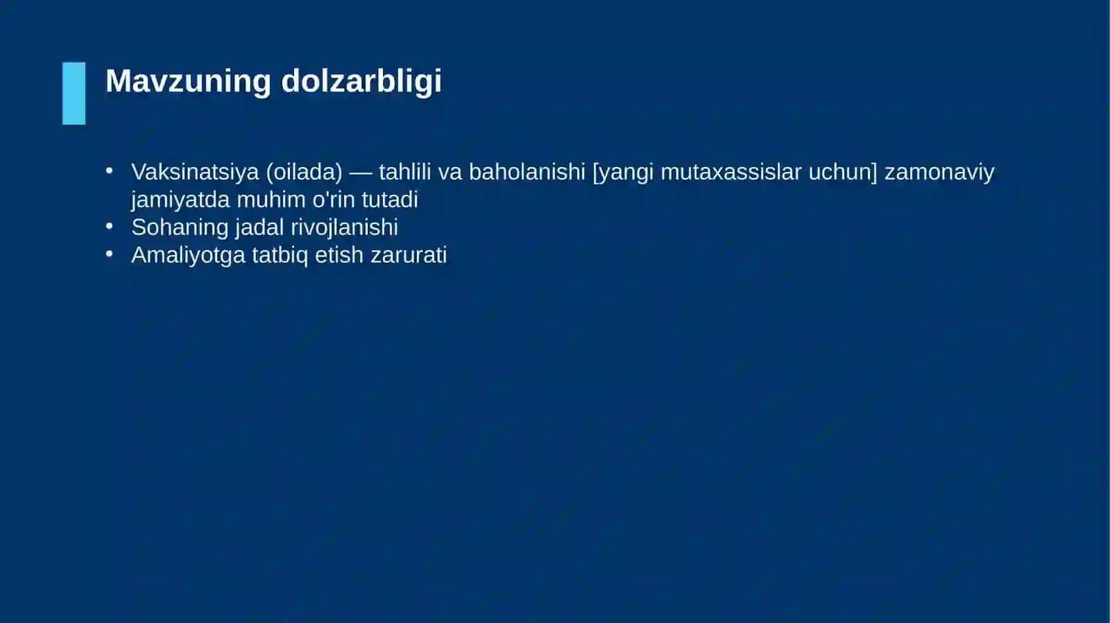 Vaksinatsiya (oilada) — tahlili va baholanishi [yangi mutaxassislar uchun] 4