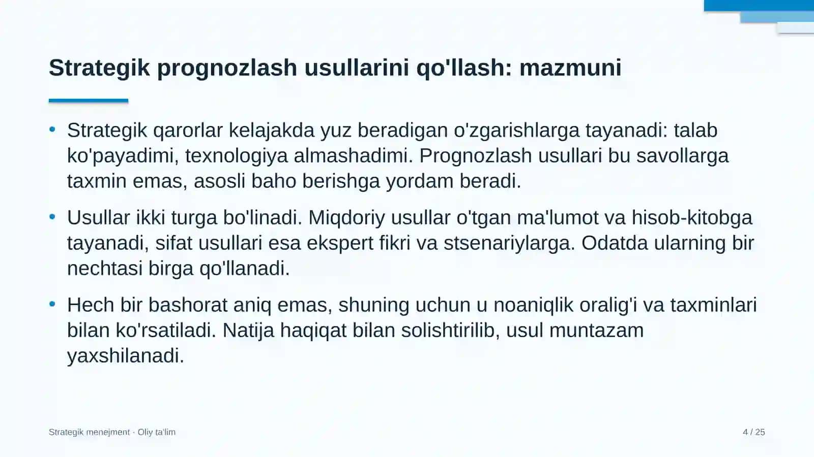 bog'dorchilikda strategik prognozlash usullarini qo'llash 4808 4