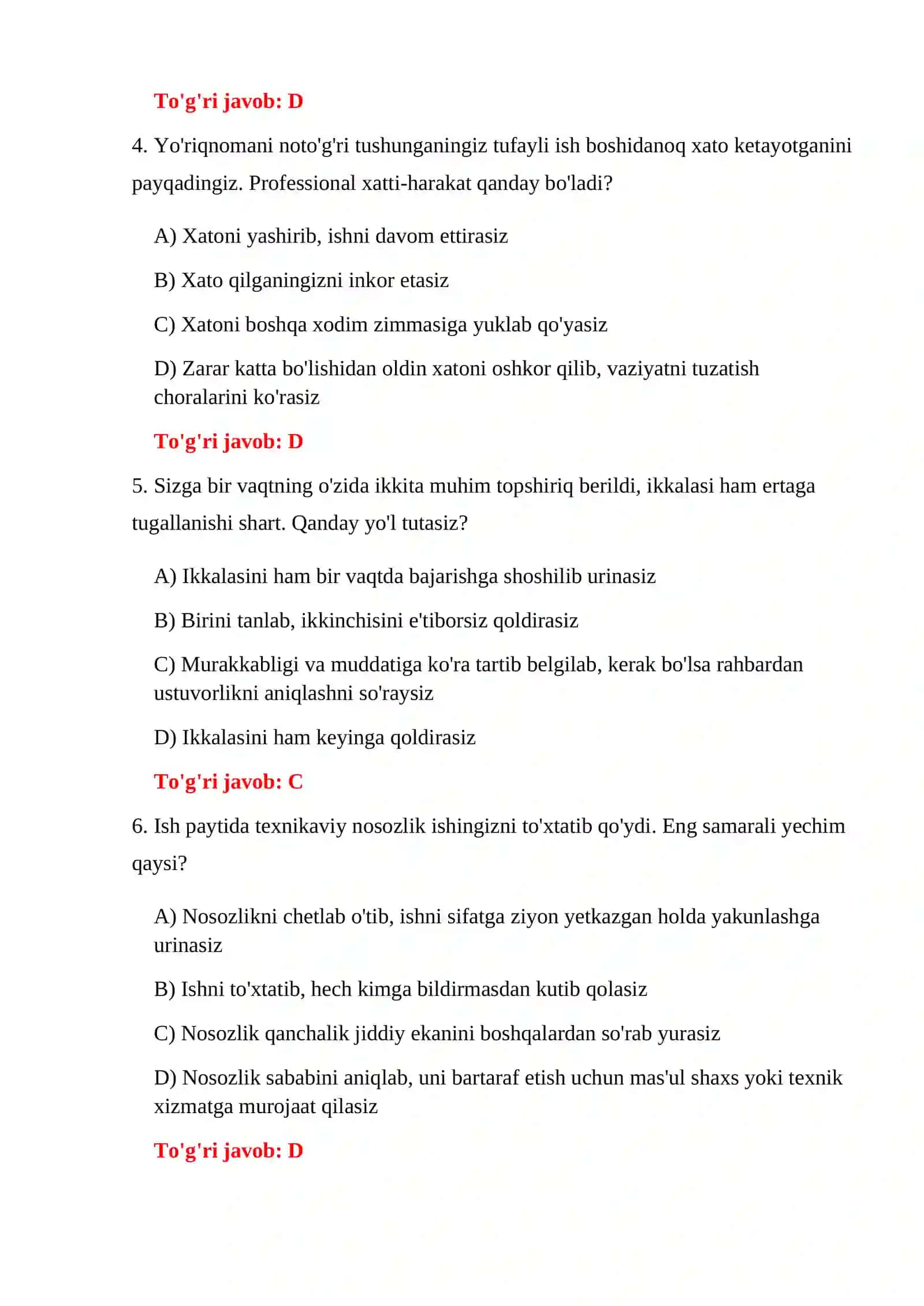 BOJXONA PSIXOLOGIK TEST 300 TA 4