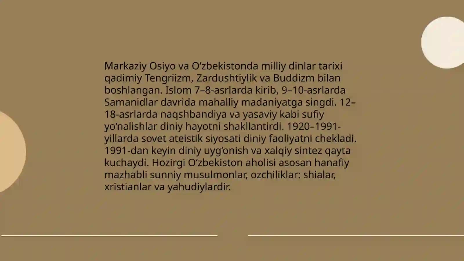 Milliy dinlar 4