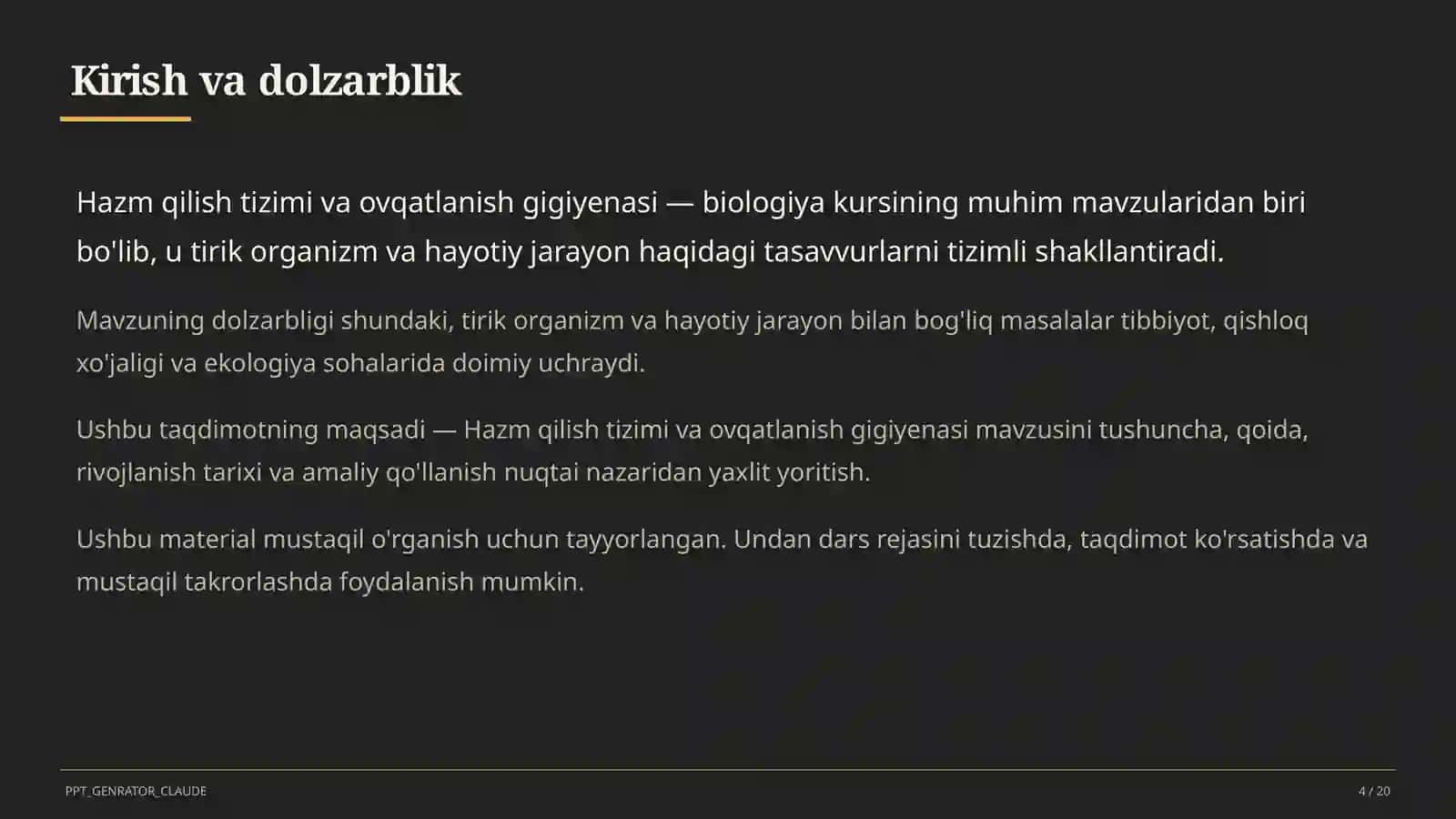 Hazm qilish tizimi va ovqatlanish gigiyenasi (8-sinf) 4