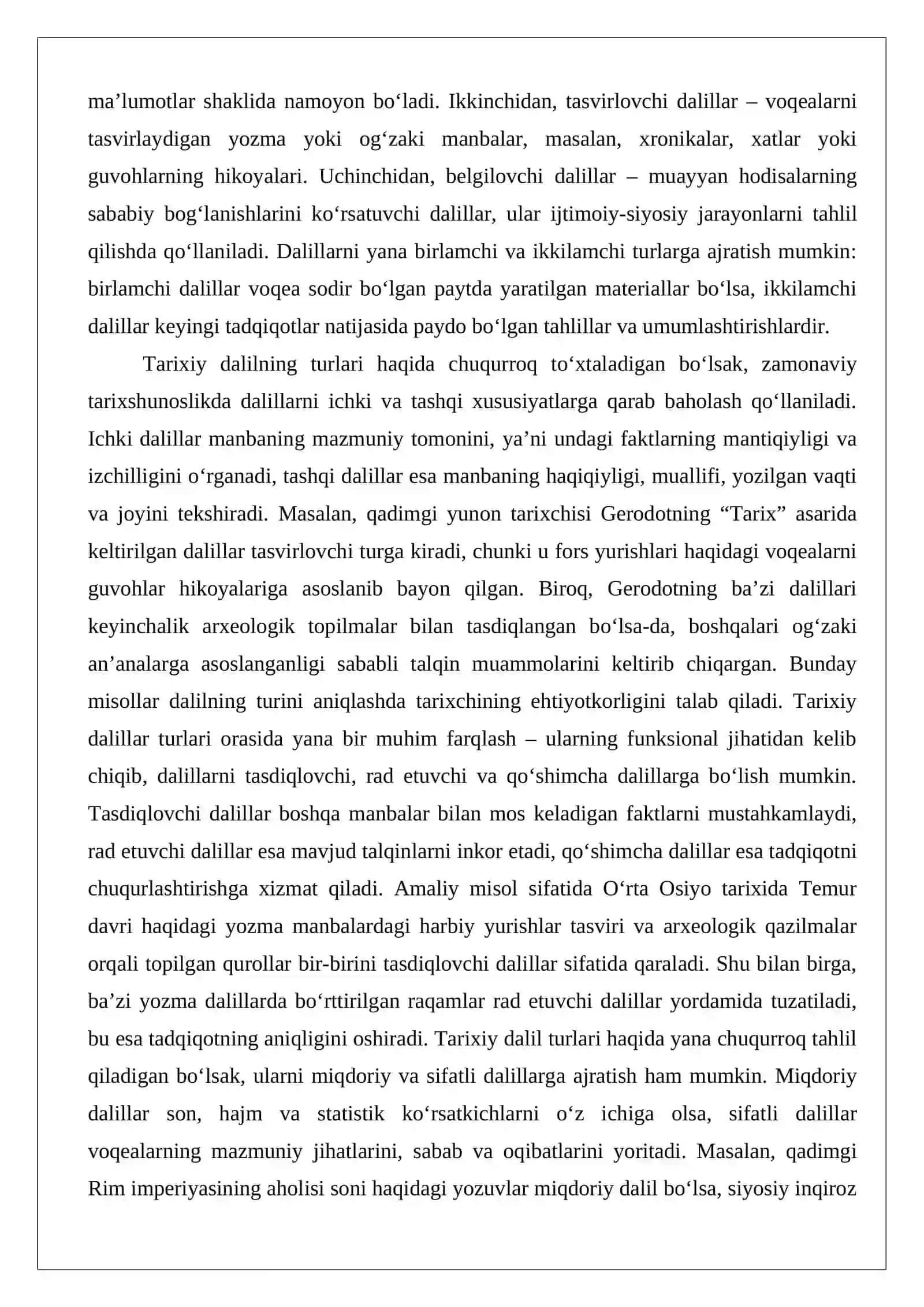 Tarixiy tadqiqotlarda dalil va talqin: manbashunoslik va interpretatsiya muammolari 4