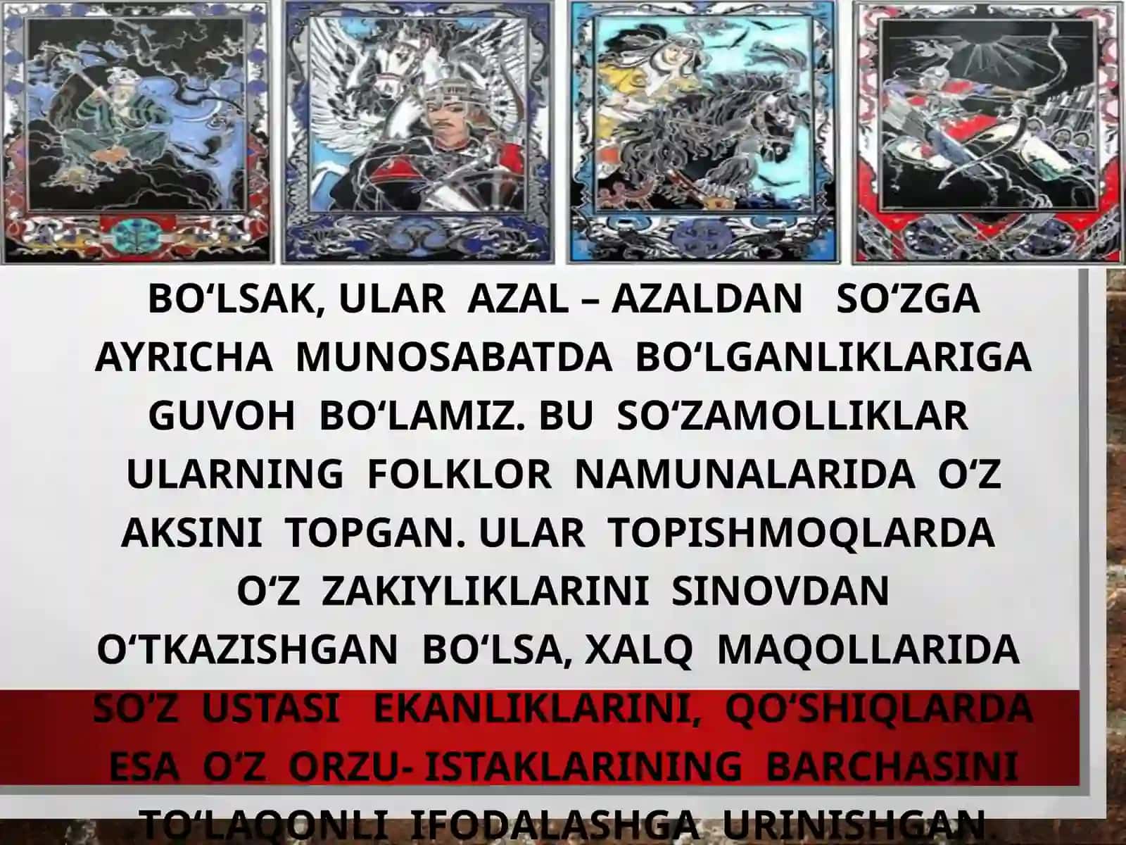Bugungi oʻzbek folklorshunosligining rivoji 4