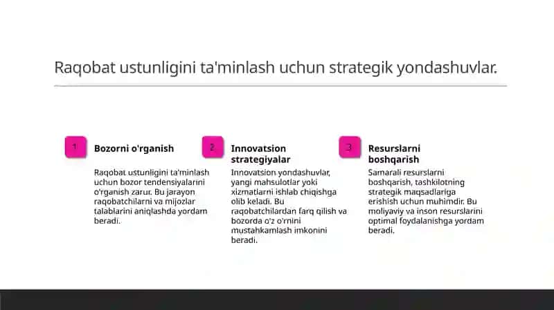 Strategiya va raqobat ustunligi asoslari 4