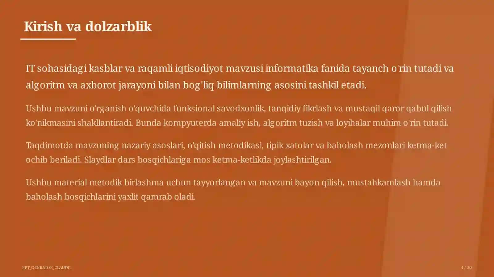 IT sohasidagi kasblar va raqamli iqtisodiyot (11-sinf) 4