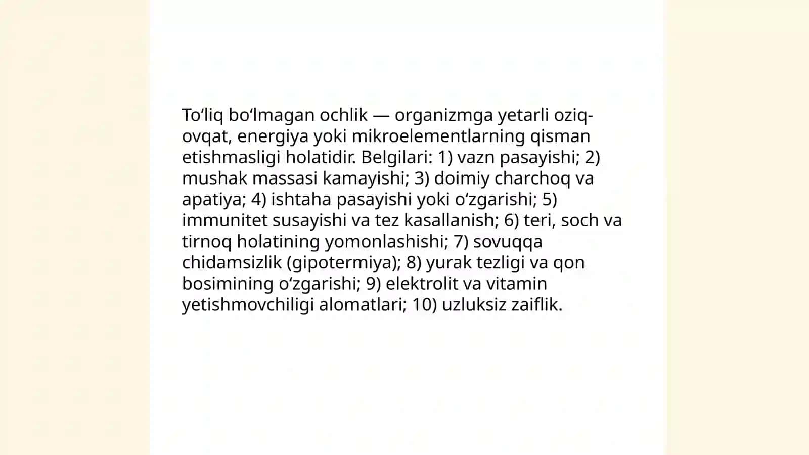 To'liq va to'liq bo‘lmagan ochlik 4