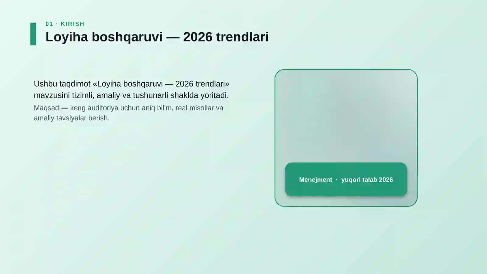 Loyiha boshqaruvi — 2026 trendlari 4