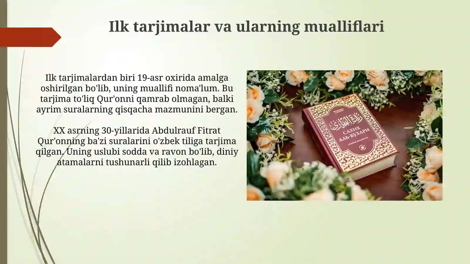Mustagillikyillarida Qur'onning o'zbektiligatarjimaqilinishivatatsirlarihaqida 4