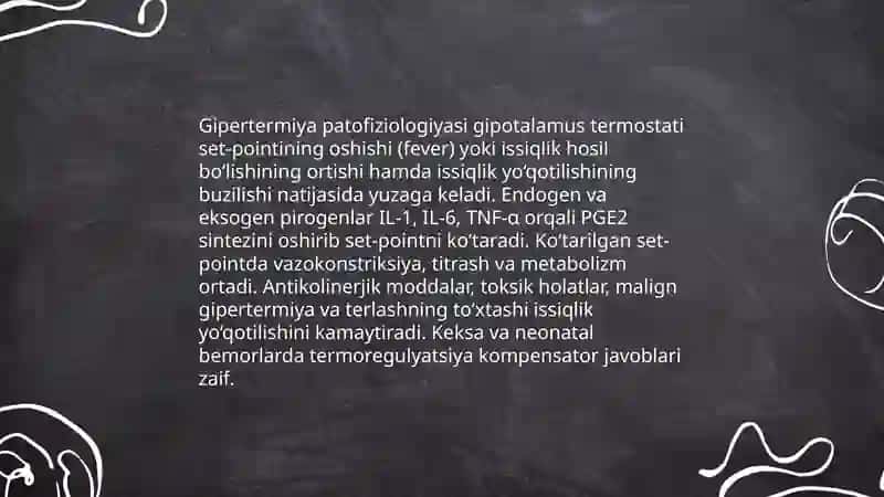 Gipertermiya sindromi va uni davolashda ishlatiladigan dori vositalari 4