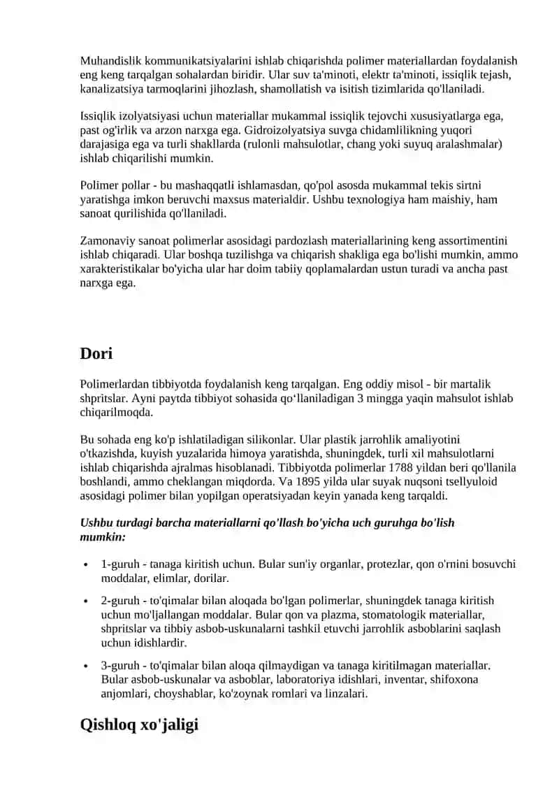 Polimer materiallar 4