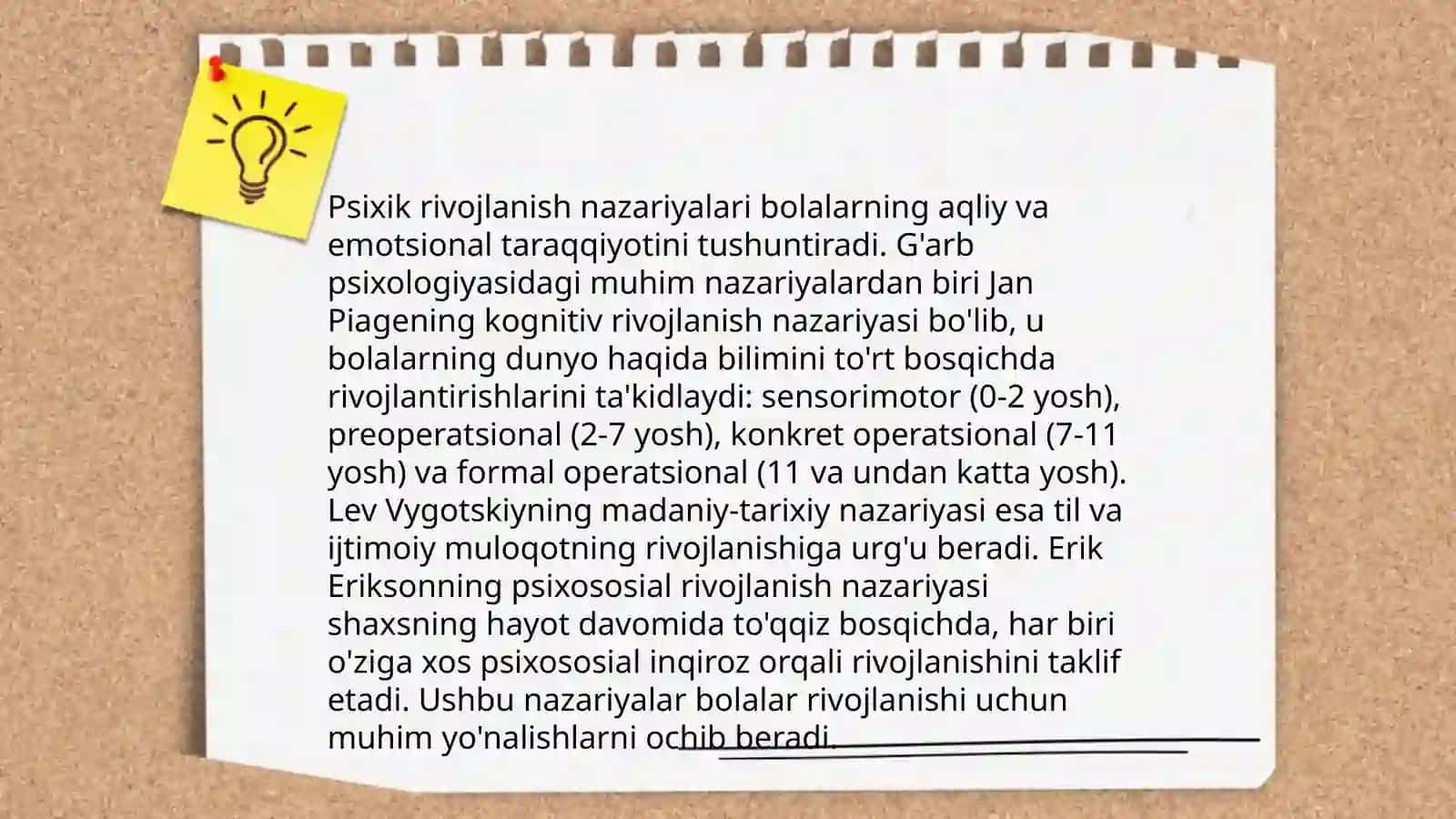 Psixik rivojlanish va uni davrlashtirish 4