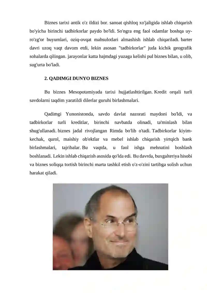 Biznes va uning tarixi 4