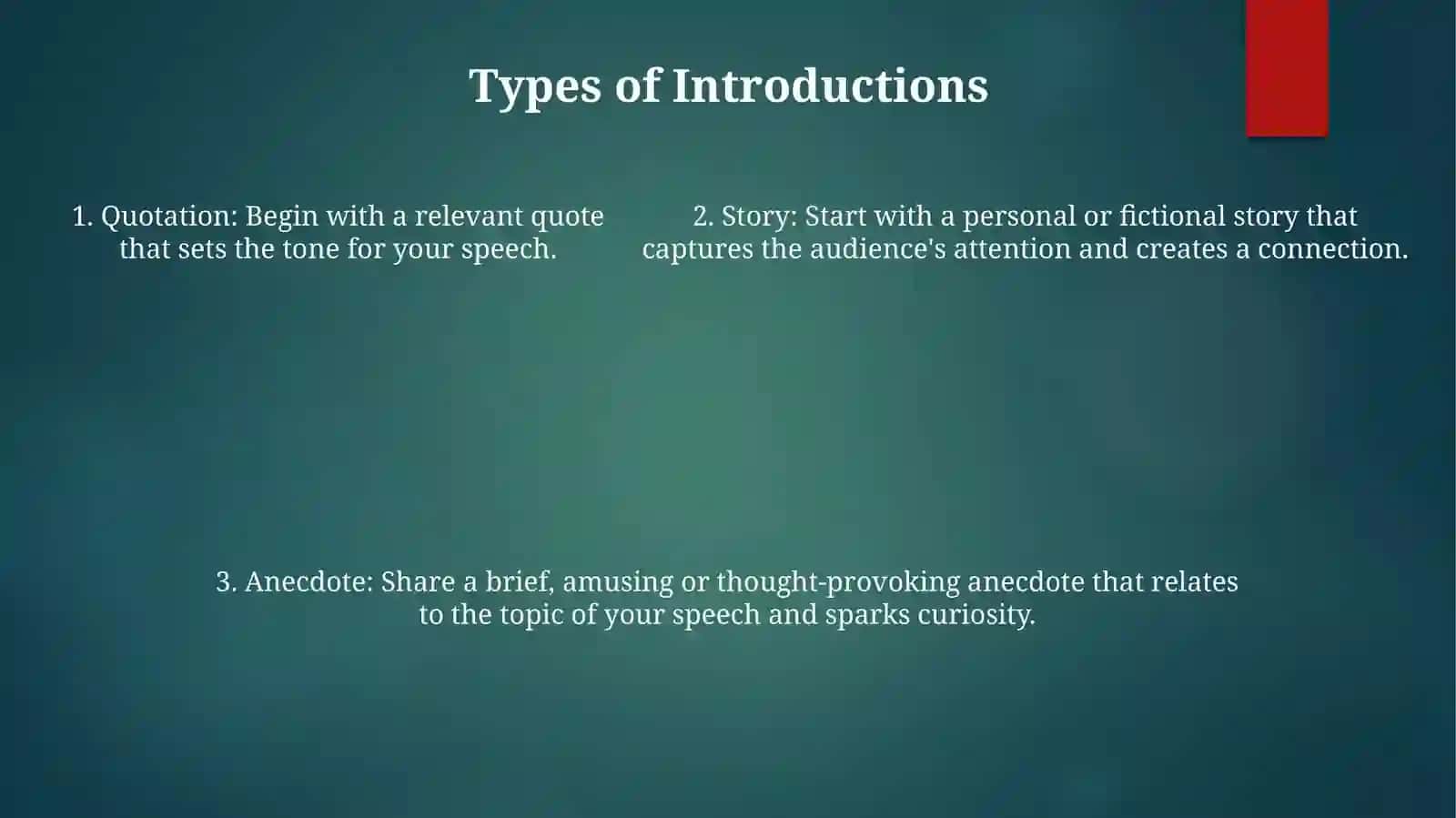Introductory Speech 4