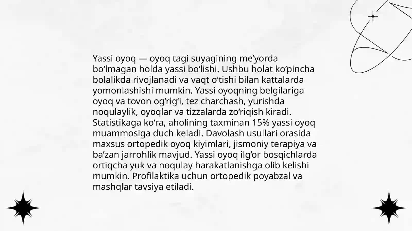 Yassi oyoqning sabablari 4
